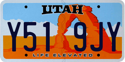 UT license plate Y519JY