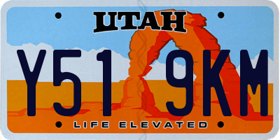 UT license plate Y519KM