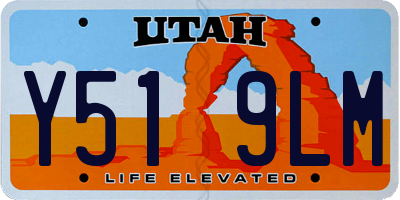 UT license plate Y519LM