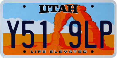 UT license plate Y519LP