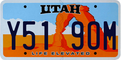 UT license plate Y519OM