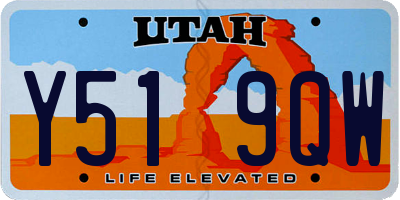 UT license plate Y519QW