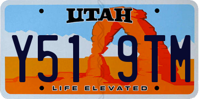 UT license plate Y519TM