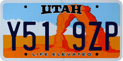 UT license plate Y519ZP