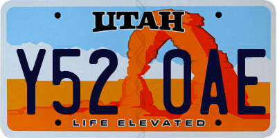 UT license plate Y520AE