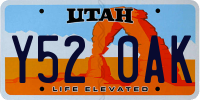 UT license plate Y520AK