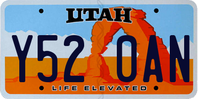 UT license plate Y520AN
