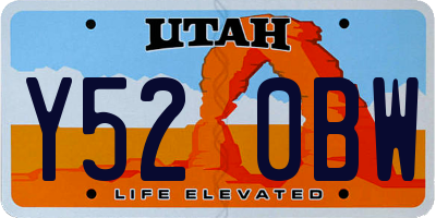UT license plate Y520BW