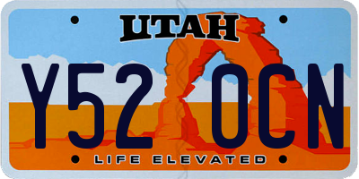 UT license plate Y520CN