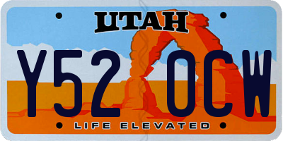 UT license plate Y520CW