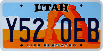 UT license plate Y520EB