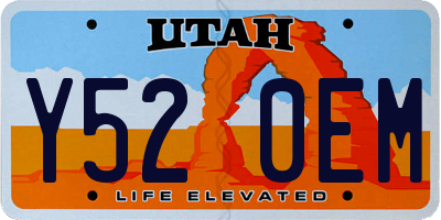 UT license plate Y520EM