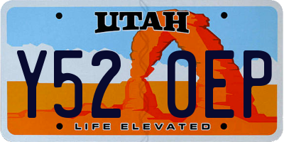 UT license plate Y520EP