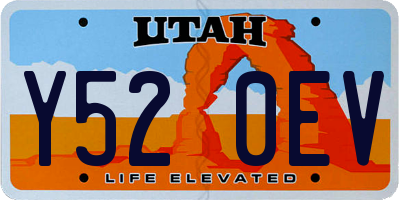 UT license plate Y520EV