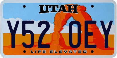 UT license plate Y520EY