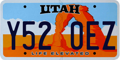 UT license plate Y520EZ
