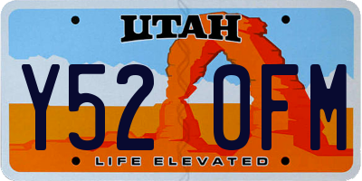 UT license plate Y520FM