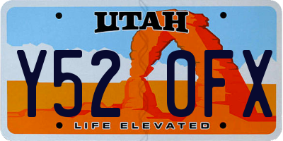 UT license plate Y520FX