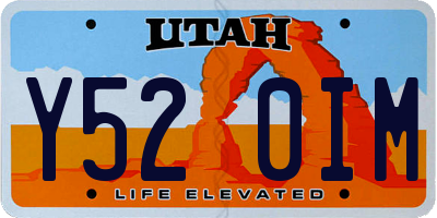 UT license plate Y520IM