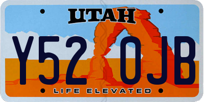 UT license plate Y520JB