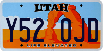 UT license plate Y520JD