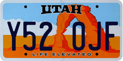 UT license plate Y520JF