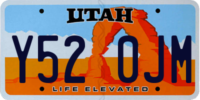 UT license plate Y520JM