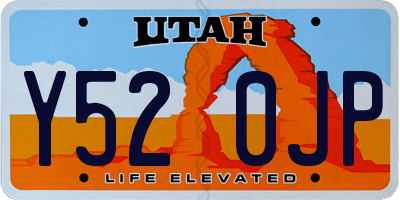UT license plate Y520JP