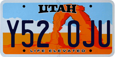 UT license plate Y520JU