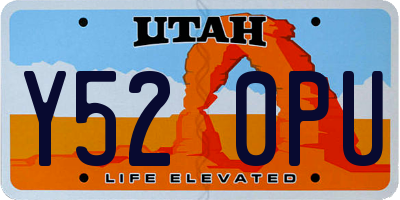 UT license plate Y520PU