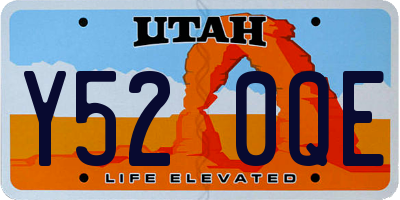 UT license plate Y520QE