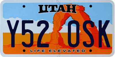 UT license plate Y520SK