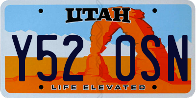 UT license plate Y520SN
