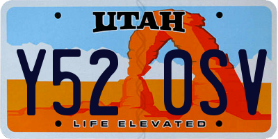 UT license plate Y520SV