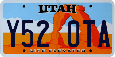 UT license plate Y520TA