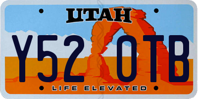 UT license plate Y520TB