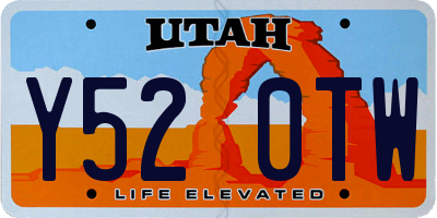 UT license plate Y520TW
