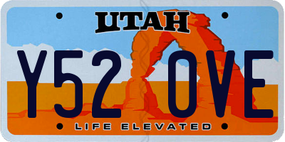UT license plate Y520VE