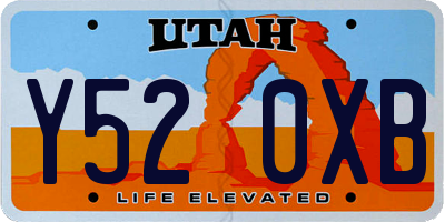 UT license plate Y520XB