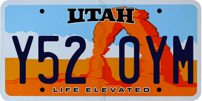 UT license plate Y520YM