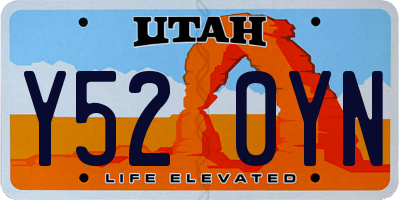 UT license plate Y520YN