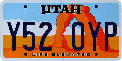 UT license plate Y520YP