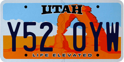 UT license plate Y520YW