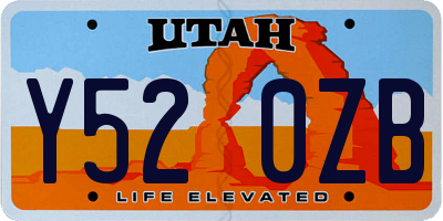 UT license plate Y520ZB