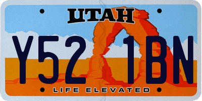 UT license plate Y521BN