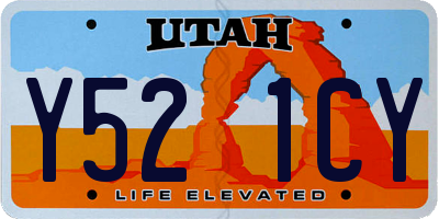 UT license plate Y521CY