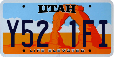 UT license plate Y521FI