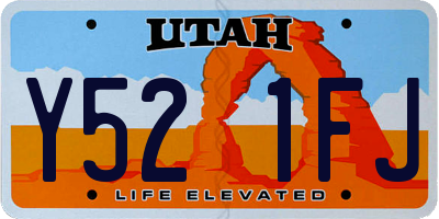 UT license plate Y521FJ