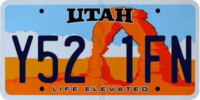 UT license plate Y521FN