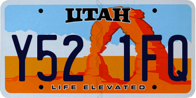 UT license plate Y521FQ